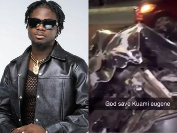 PHOTOS: Kuami Eugene Survives Near-Fatal Car Accident